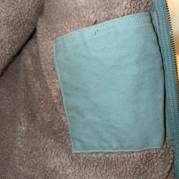 Carhartt Women’s Canvas Sherpa Jacket in Seaglass